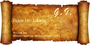 Gyuris Iduna névjegykártya